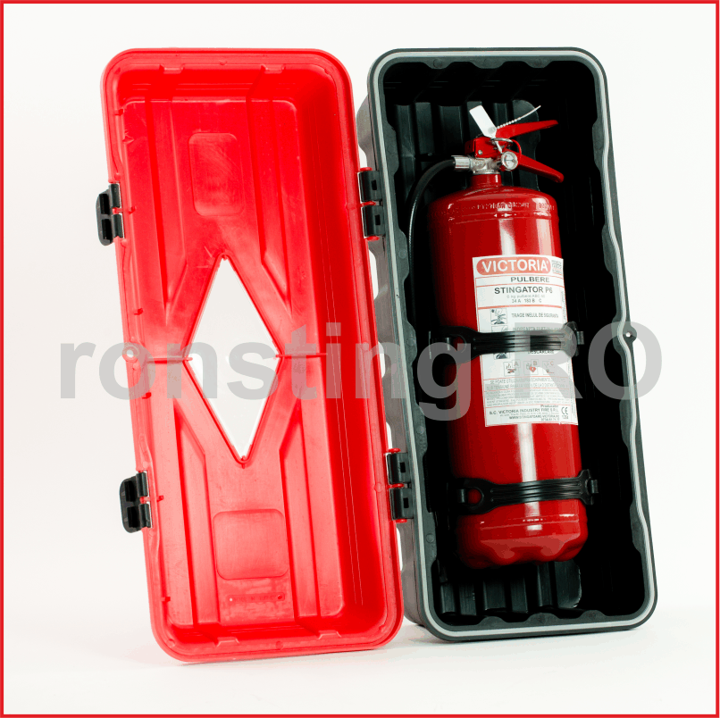 Cutie de protectie din plastic pentru stingator tip P6 si P9