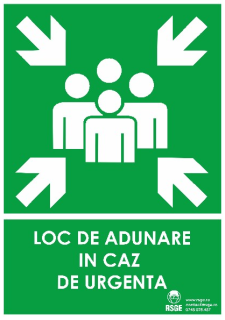 Eticheta LOC DE ADUNARE IN CAZ DE URGENTA